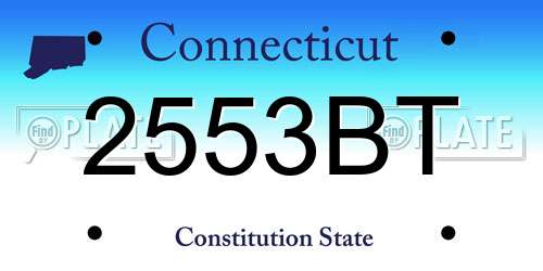 2553BT Connecticut License Plate