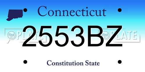 2553BZ Connecticut License Plate