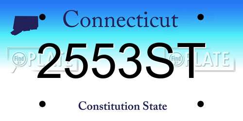 2553ST Connecticut License Plate