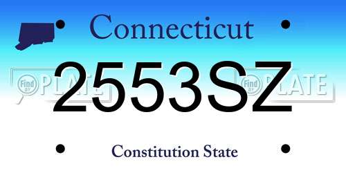 2553SZ Connecticut License Plate