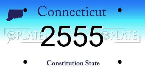 2555 Connecticut License Plate