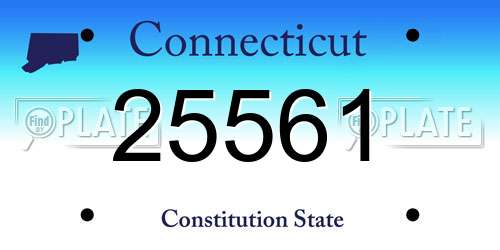 25561 Connecticut License Plate