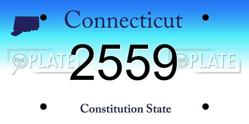 2559 Connecticut License Plate