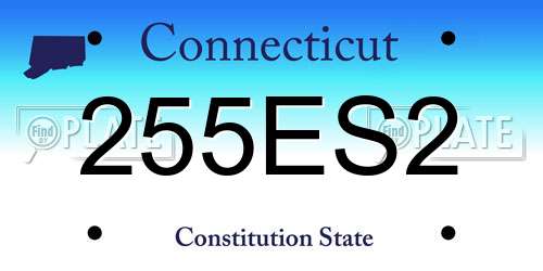 255ES2 Connecticut License Plate