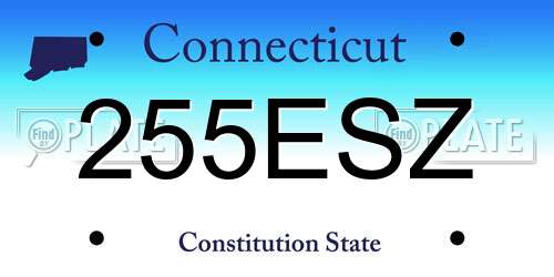 255ESZ Connecticut License Plate