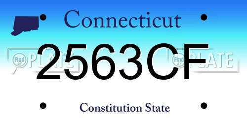 2563CF Connecticut License Plate