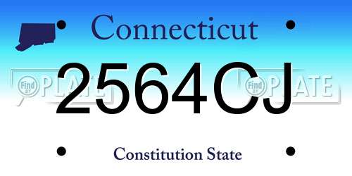 2564CJ Connecticut License Plate