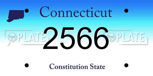 2566 Connecticut License Plate