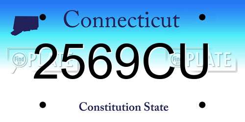 2569CU Connecticut License Plate