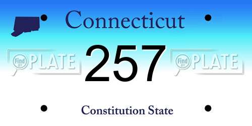 257 Connecticut License Plate