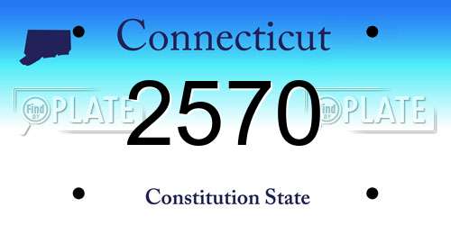 2570 Connecticut License Plate
