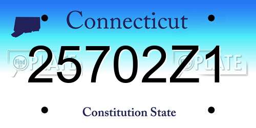 25702Z1 Connecticut License Plate