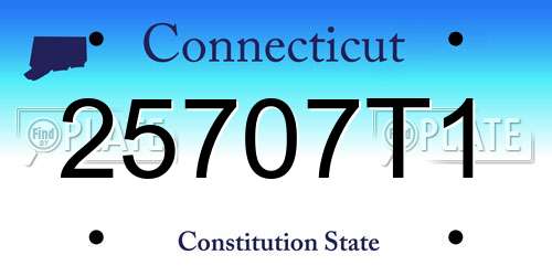25707T1 Connecticut License Plate