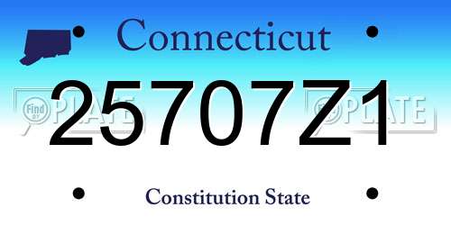 25707Z1 Connecticut License Plate