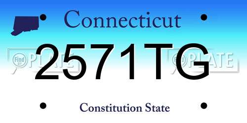 2571TG Connecticut License Plate