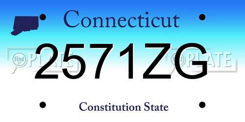 2571ZG Connecticut License Plate