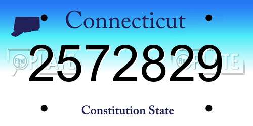 2572829 Connecticut License Plate