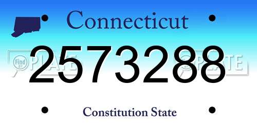 2573288 Connecticut License Plate