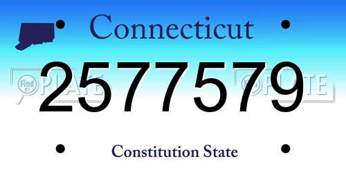 2577579 Connecticut License Plate