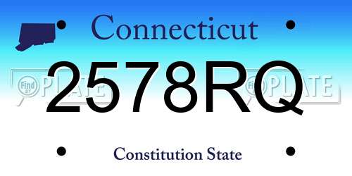 2578RQ Connecticut License Plate