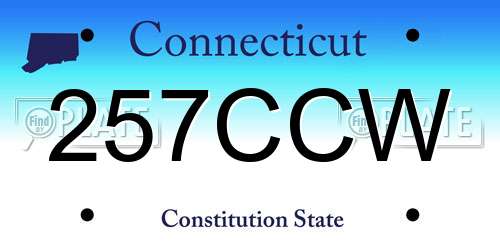 257CCW Connecticut License Plate
