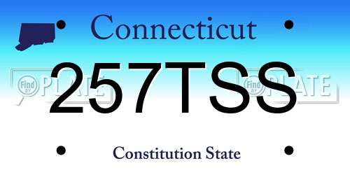 257TSS Connecticut License Plate