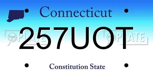 257UOT Connecticut License Plate