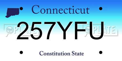 257YFU Connecticut License Plate