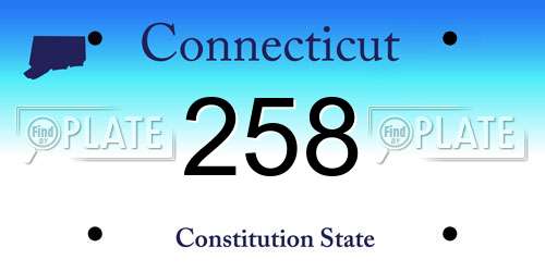 258 Connecticut License Plate