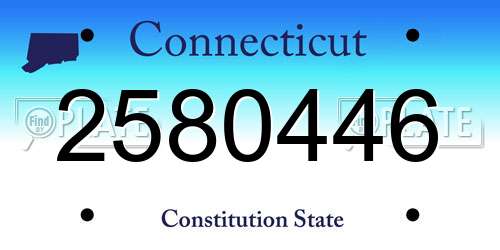 2580446 Connecticut License Plate