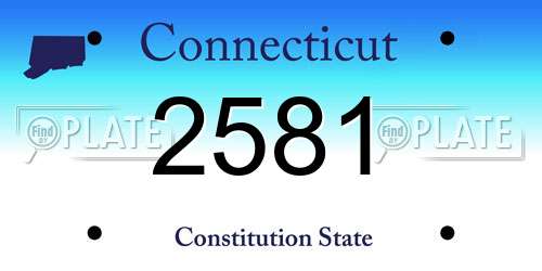 2581 Connecticut License Plate