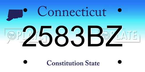2583BZ Connecticut License Plate