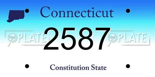 2587 Connecticut License Plate