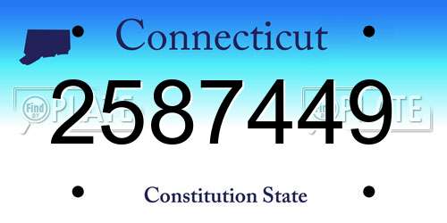 2587449 Connecticut License Plate