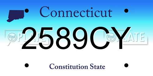2589CY Connecticut License Plate