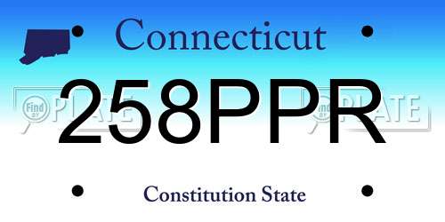 258PPR Connecticut License Plate