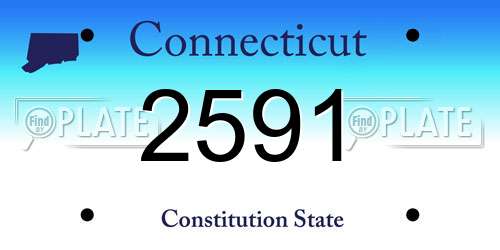 2591 Connecticut License Plate