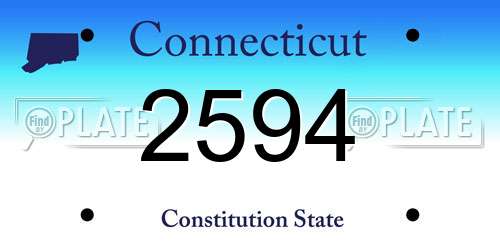 2594 Connecticut License Plate
