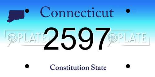 2597 Connecticut License Plate