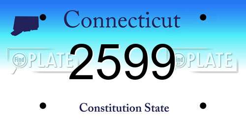 2599 Connecticut License Plate