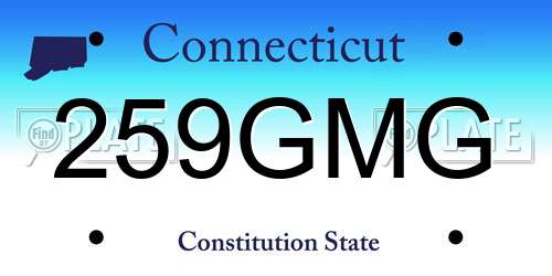 259GMG Connecticut License Plate
