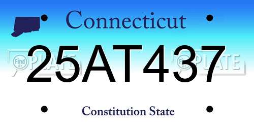 25AT437 Connecticut License Plate