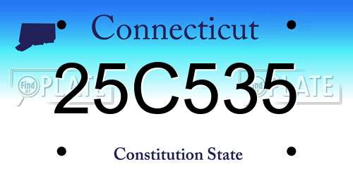 25C535 Connecticut License Plate