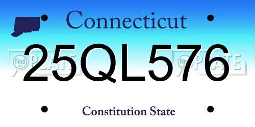 25QL576 Connecticut License Plate