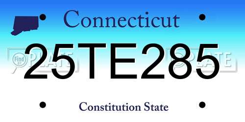 25TE285 Connecticut License Plate