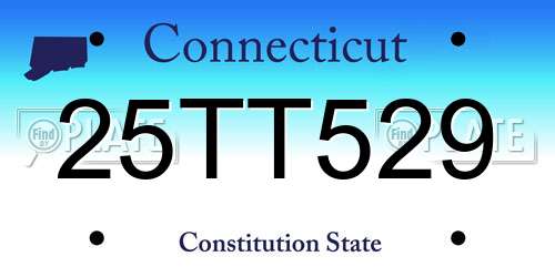25TT529 Connecticut License Plate