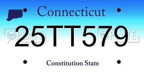 25TT579 Connecticut License Plate