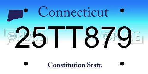 25TT879 Connecticut License Plate