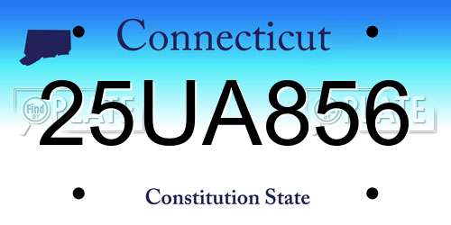 25UA856 Connecticut License Plate