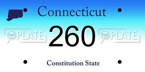 260 Connecticut License Plate